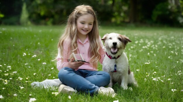 Niña con perro