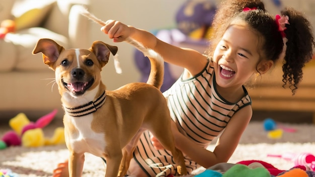 Niña con perro