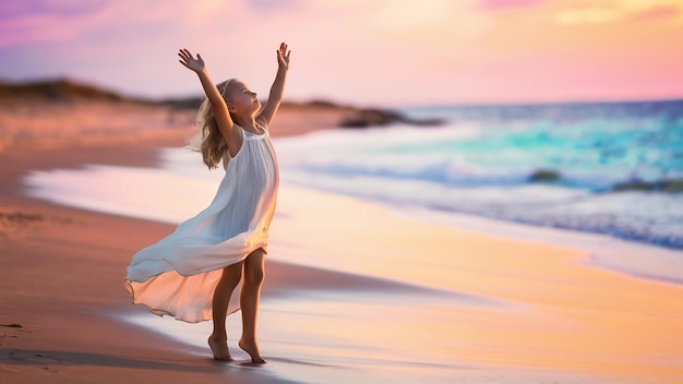 Niña en la playa