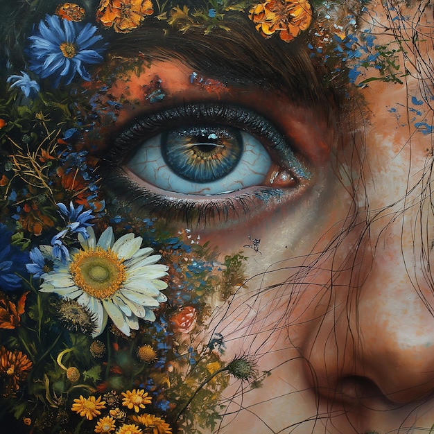 Niña, un solo ojo es arte.