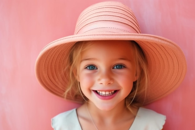 Una niña con un sombrero que dice "soy una niña"