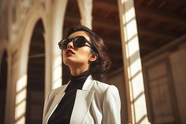 Niña del sur de Asia con gafas de sol