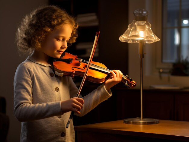 Niña tocando el piano