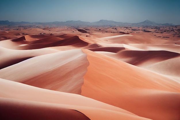 Ninguna imagen de personas entre un solo paisaje de dunas del desierto