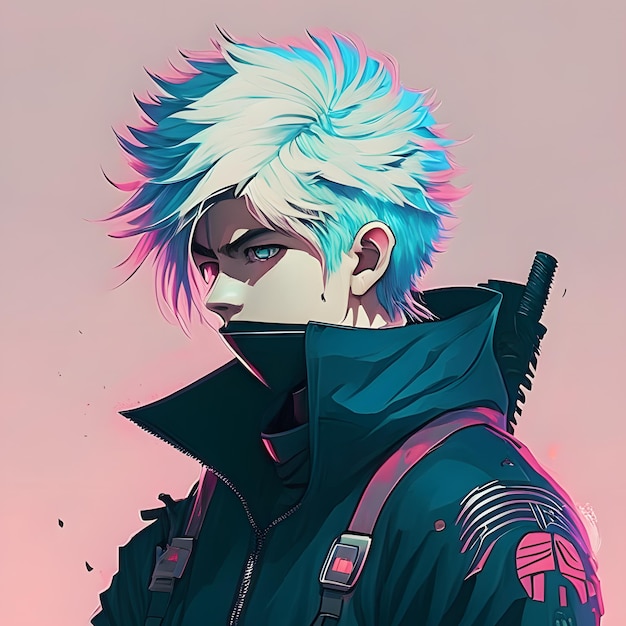 Ninja-Cyberpunk-Mann-Illustration