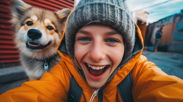 Un niño abraza cariñosamente a su perro