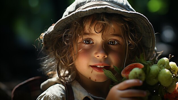 niño al aire libre