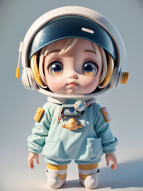 Foto niño astronauta dibujos animados lindo