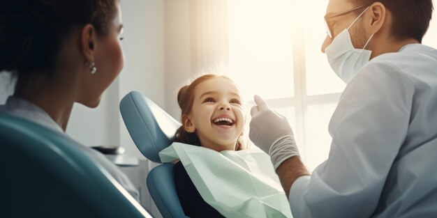 niño en el consultorio del dentista IA generativa