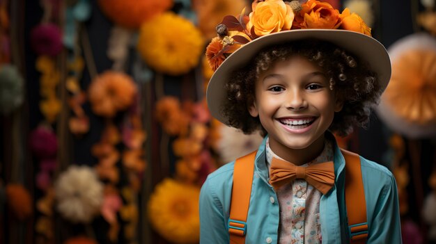 niño disfrazado de halloween