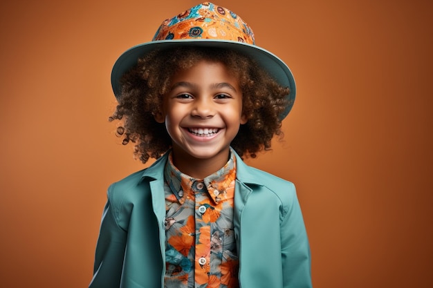 Foto un niño elegante modal