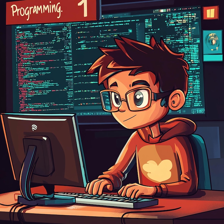Foto un niño está sentado en una computadora con una camisa que dice cita vídeo cita