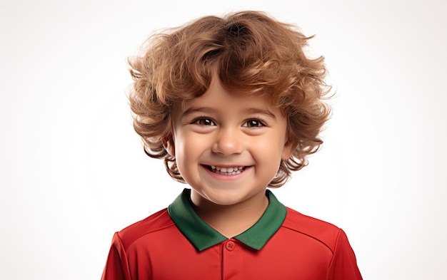 Foto un niño futbolista feliz con una sonrisa ganadora aislado en un fondo transparente png