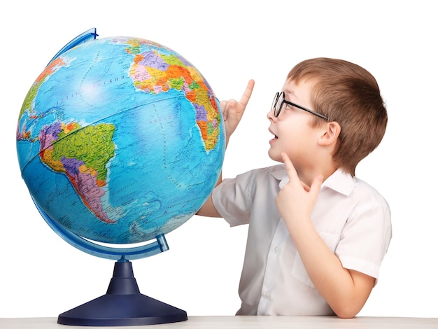 niño con gafas, estudiante de primaria