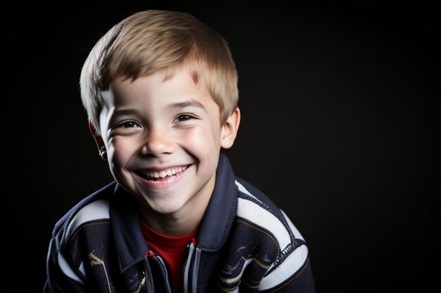 Un niño hermoso y tan lindo. Sonrisa de niño.