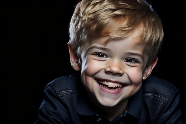 Un niño hermoso y tan lindo. Sonrisa de niño.