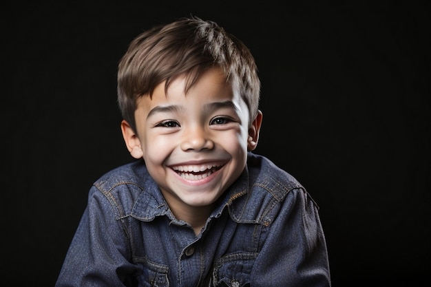 Un niño hermoso y tan lindo. Sonrisa de niño.