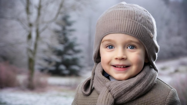 Niño en invierno