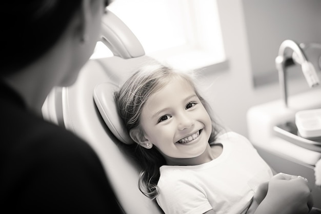 Niño joven visitando al dentista fondo de estilo bokeh