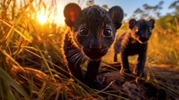 Niño de leopardo de Lanka