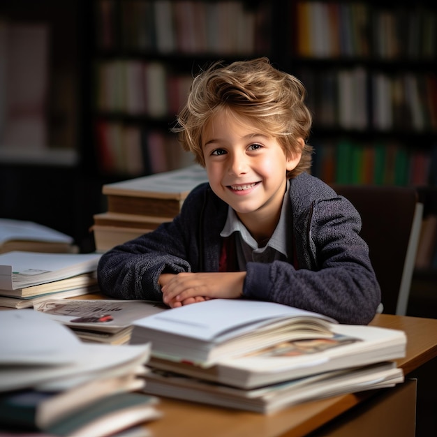 Niño leyendo un libro