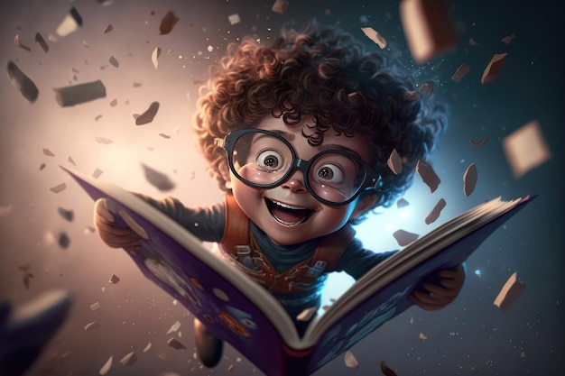 niño leyendo un libro