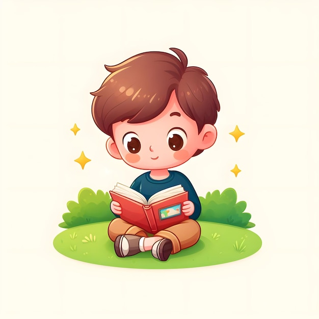 niño con libro