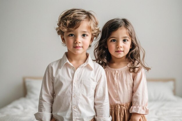 Niño lindo con estilo de moda