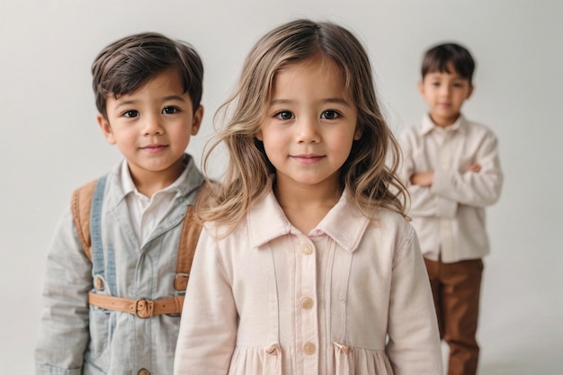 Niño lindo con estilo de moda