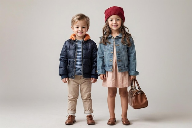 Niño lindo con estilo de moda