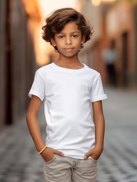 Foto niño modelo de moda