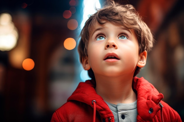 un niño en un momento de pensamiento profundo con una expresión pensativa