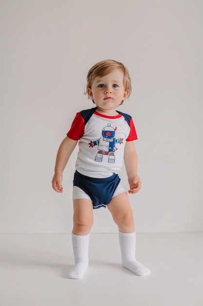 Foto un niño pequeño con una camisa