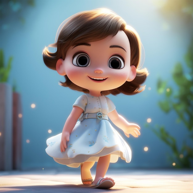 Un niño personaje de dibujos animados al estilo de Disney Pixar