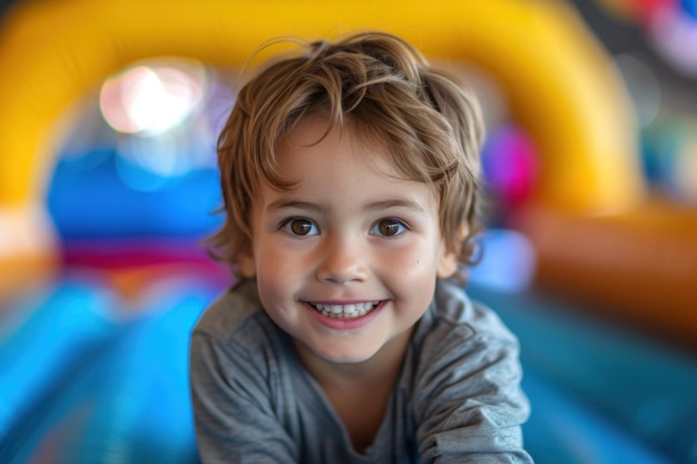 Niño sonriendo a la cámara