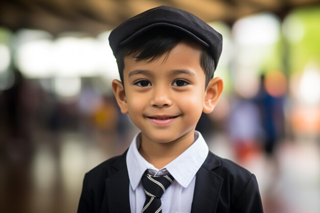 un niño con traje y corbata