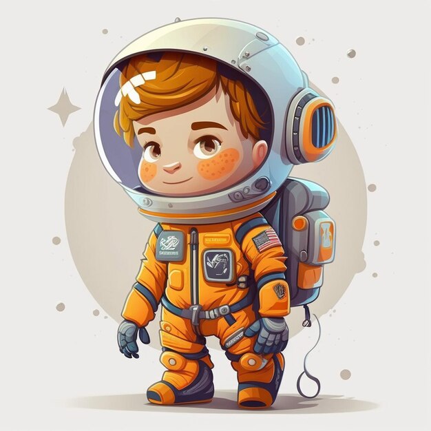 Niño vestido de astronauta