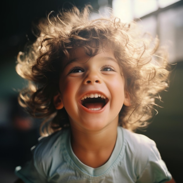 Niños alegres y sonrientes IA generativa