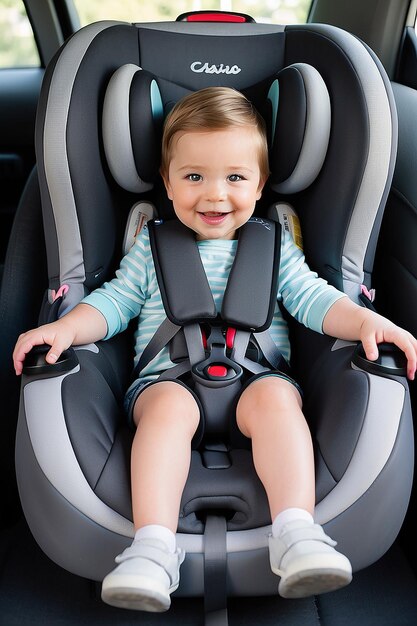 Foto niños en asientos de coche