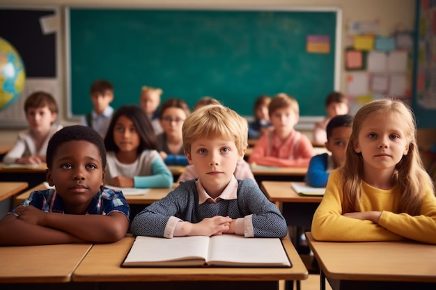 niños en el aula de la escuela primaria