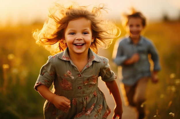 Niños disfrutando del aire libre