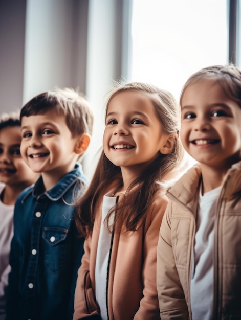 Niños felices en la escuela