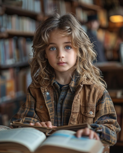 Niños hojeando las páginas de los libros