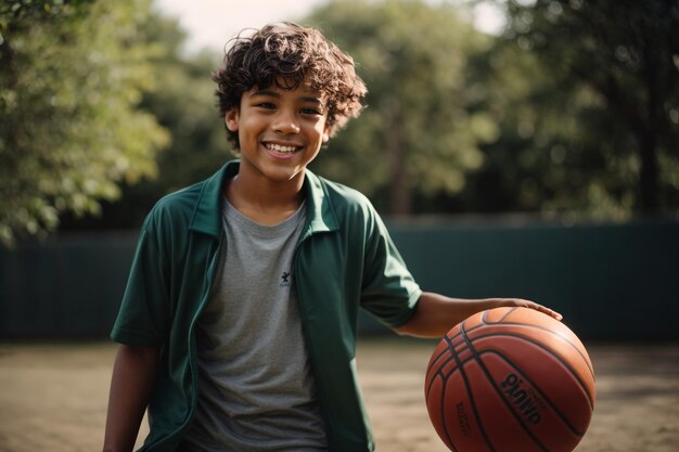 Foto niños jugando al balonmano.