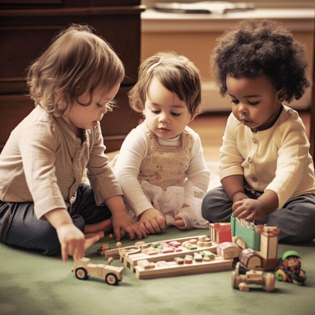 niños jugando con juguetes