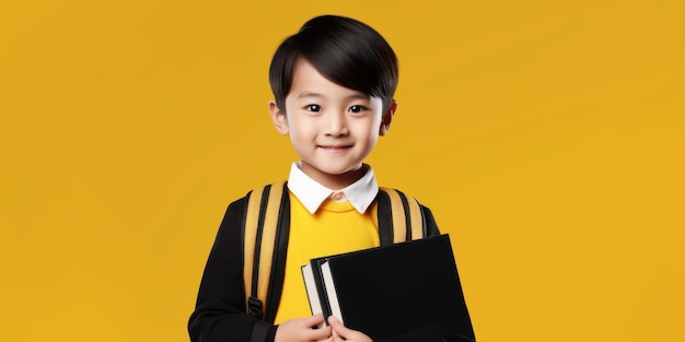 niños con libros y mochilas de vuelta a la escuela IA generativa