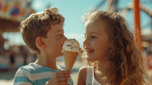 Los niños pequeños disfrutan cada día.