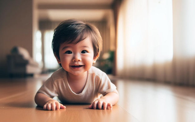 Niños pequeños A partir de los seis meses de edad, los niños comienzan a arrastrarse por el suelo de la casa.