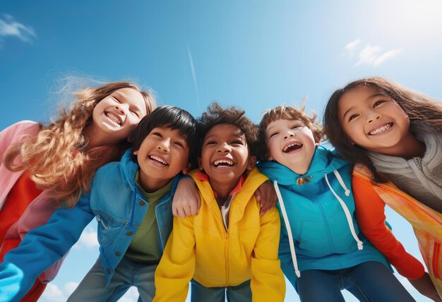 Foto niños que son amigos entre sí.