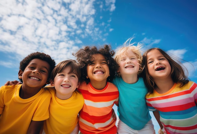 Foto niños que son amigos entre sí.